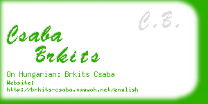 csaba brkits business card